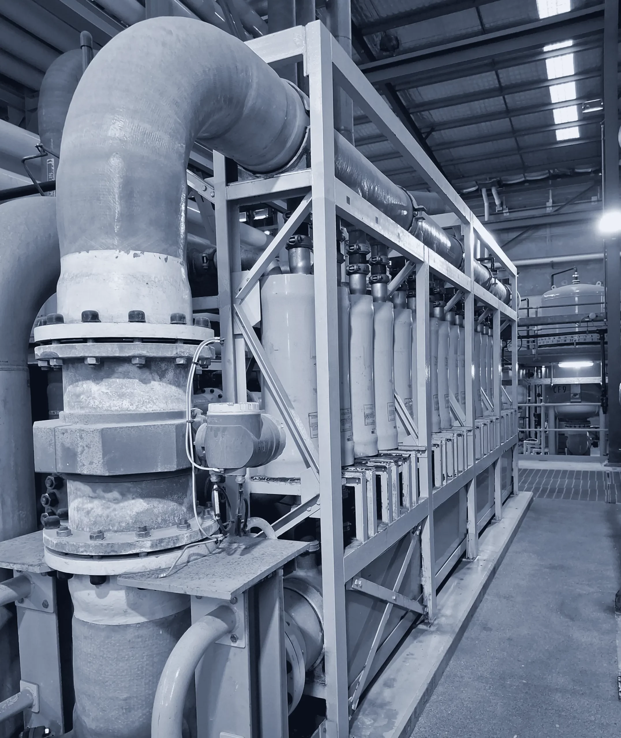 Energy recovery units in a desalination plant